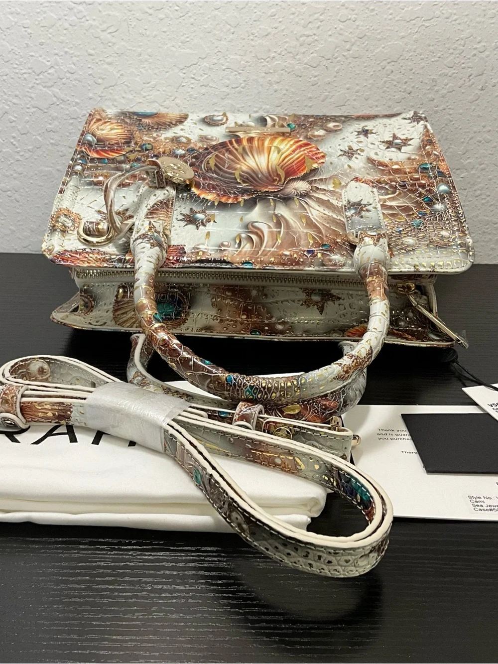 Brahmin Cami SEA JEWEL MELBOURNE DI Versatile Purse W/Perfect Eye NWT